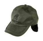 WINTER WAX FLEECE cepure brūnā vai zaļā krāsā ar ausu aizsegiem 