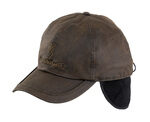 WINTER WAX FLEECE cepure brūnā vai zaļā krāsā ar ausu aizsegiem 