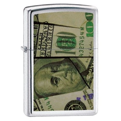 ZIPPO Lighter "High Polish Chrome The Benjamins" 20912 art.20912
