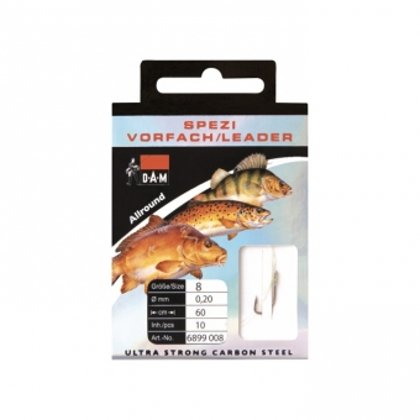 D.A.M. Snelled hooks "Spezi Allround" (№4, 0.25mm) art.298-6899004