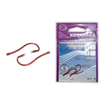Hooks Kosadaka "Sens" (Nr. 06, color. BN, pack. 4 pcs.) art.3055R-6