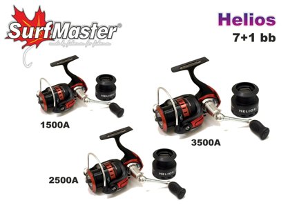 Surf Master Compact spinning reel "Helios" (7+1bb, 0.20/180mm/m) art.SM-HE2500A-8